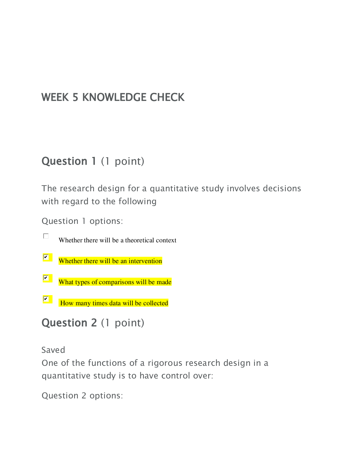 Preview image for NSG 6101 Week 5 Knowledge Check with Answers